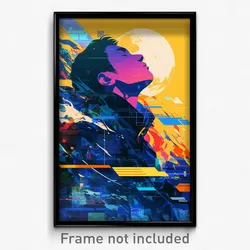 Indonesian Movie Poster - Wire Frame Glitchy Earthworks (Film Art Print)