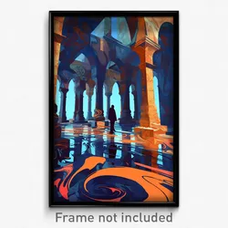 Art Poster - Classic Court (Psychedelic Trippy Weird 11x17 Print)