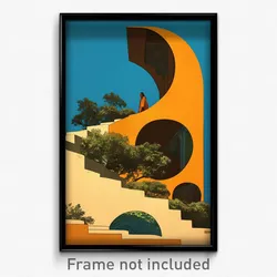 Spanish Movie Poster - Strange Futuristic Architecture (Spain Film Art Print)