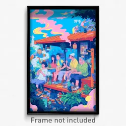 Art Poster - Famous Dugout (Psychedelic Trippy Weird 11x17 Print)