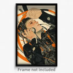 Movie Art Poster - Boy Feeling Uneasiness, Well Off Buttons (Retro Film Print)