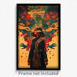 Bollywood Movie Poster - Woman Feeling Melancholy, Odd Striped Bow (Art Print)