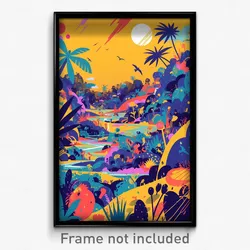 Brazilian Movie Poster - Fluid Meander (Brazil Psychedelic Art Retro Film Print)
