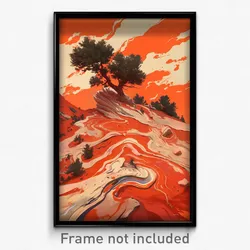 Art Poster - Imperfect Landscape (Psychedelic Trippy Weird 11x17 Print)