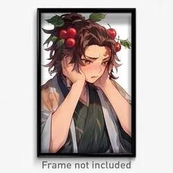 Anime Art Poster - Man Feeling Self Loathing, Cute Cherry Hair Ornament (Print)