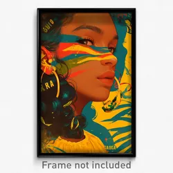 Brazilian Movie Poster - Girl Feeling Gloomy, Offbeat Yellow Scrunchie (Print)