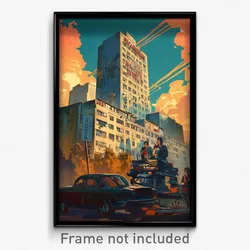 Russian Movie Poster - Vibrant Shack Tenement (Russia Retro Film Art Print)