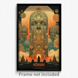 Russian Movie Poster - Detailed Pillar (Russia Psychedelic Art Retro Film Print)