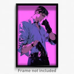 Anime Art Poster - Man Feeling Helpless Wearing Luxurious Half Gloves (Print)