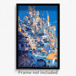 Art Poster - Impressive Swedish City (Psychedelic Trippy Weird 11x17 Print)