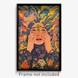 Indonesian Movie Poster - Girl Feeling Infuriated, Flowery Kigurumi (Art Print)
