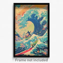 Bollywood Movie Poster - Zigzag Tsunami (India Retro Hindi Film Art Print)