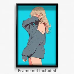 Anime Art Poster - Woman Feeling Numb Wearing Grimy Arm Ribbon (Print)