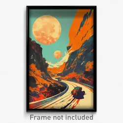 Movie Art Poster - Enchanting Highway (Psychedelic Retro Weird Film Print)
