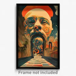 Brazilian Movie Poster - Warped Alley (Brazil Psychedelic Art Retro Film Print)