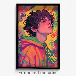 Spanish Movie Poster - Boy Feeling Attraction, Bumpy Cropped Hoodie (Art Print)