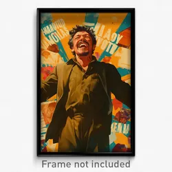 Mexican Movie Poster - Man Feeling Happiness, Immaterial White (Art Print)