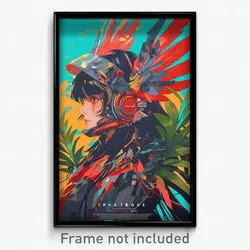 Indonesian Movie Poster - Girl Feeling Glee, Angelic Visor Armor (Art Print)