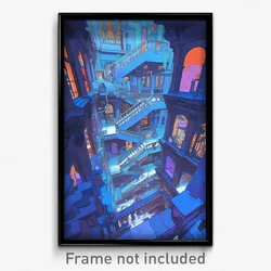 Art Poster - Hidden Vestibule (Psychedelic Trippy Weird 11x17 Print)