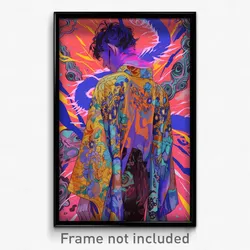 Art Poster - Man Feeling Grouchiness Wearing Silly Short Kimono (Print)