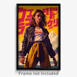 Icelandic Movie Poster - Girl Feeling Pride, Posh Jacket Around Waist (Print)