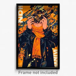 Icelandic Movie Poster - Boy Feeling Longing, Well To Do Orange Scarf (Print)