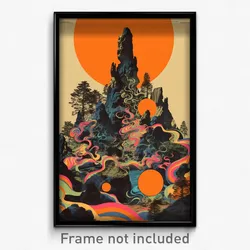 German Movie Poster - Silver Forest (Germany Psychedelic Art Retro Film Print)