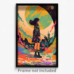 Bollywood Movie Poster - Girl Feeling Bewildered, Unkempt Frilled Socks (Print)