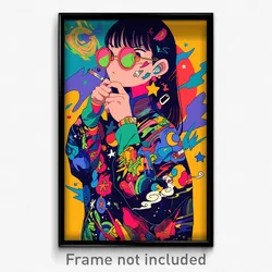 Anime Art Poster - Woman Feeling Hate, Well Groomed Impossible Shirt (Print)