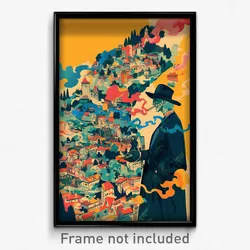 French Movie Poster - Villainous Swedish City (France Retro Film Art Print)
