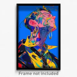 Art Poster - Boy Feeling Idleness Wearing Prestigious Gold Earrings (Art Print)