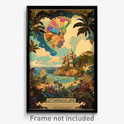 Russian Movie Poster - Lovely Atoll (Russia Psychedelic Art Retro Film Print)