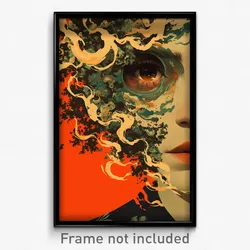 Movie Art Poster - Woman Feeling Insecurity, Exotic Collared Shirt (Film Print)