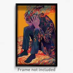 Anime Art Poster - Man Feeling Politeness Wearing Wooden Dressing (Print)