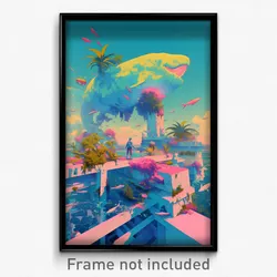 Art Poster - Spotless Depths (Psychedelic Trippy Weird 11x17 Cartoon Print)