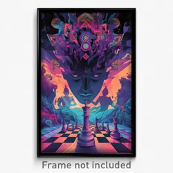 Bollywood Movie Poster - Rectangular Chess Board (India Hindi Film Art Print)