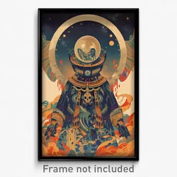 Movie Art Poster - Haunting Mexican Plate (Psychedelic Retro Weird Film Print)