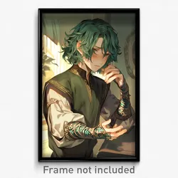 Art Poster - Boy Feeling Uneasiness Wearing Ancient Green Sleeves (Art Print)