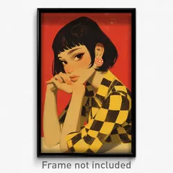 Indonesian Movie Poster - Girl Feeling Passion, Fantastic Checkered Dress