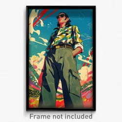 Bollywood Movie Poster - Man Feeling Frustrated, Thoughtful Cargo Pants (Print)