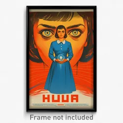 Russian Movie Poster - Woman Feeling Enlightened, Old Fashioned Blue Serafuku