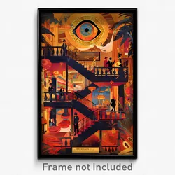 Spanish Movie Poster - Fabulous Hotel (Spain Psychedelic Art Retro Film Print)