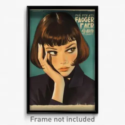 French Movie Poster - Girl Feeling Jealousy, Small Purple Bodysuit (Art Print)