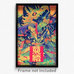 Thai Movie Poster - Ample Tile (Thailand Psychedelic Art Retro Film Print)