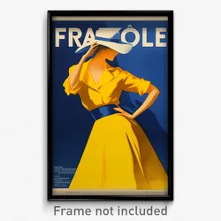 French Movie Poster - Woman Feeling Smug, Smooth Taut Dress (France Art Print)