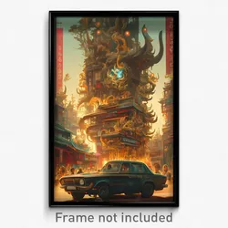 Thai Movie Poster - Aged Fortifications (Thailand Retro Film Art Print)