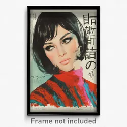 Japanese Movie Poster - Girl Feeling Interest, Stunning Ribbed Shirt (Art Print)