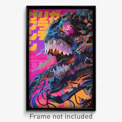 Hebrew Movie Poster - Wire Frame Glitchy Mouth (Israel Retro Film Art Print)