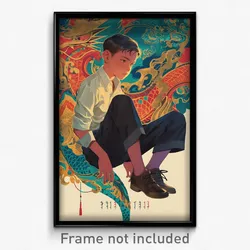 Thai Movie Poster - Boy Feeling Disappointment, Antique Ankle Lace Up (Print)