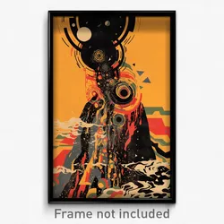 Brazilian Movie Poster - Rare Flame (Brazil Psychedelic Art Retro Film Print)
